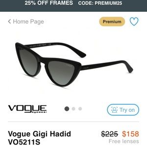 Vogue Sunglasses GIGI HADID new With Tags
